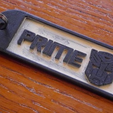 prime keychain fashion & accessories tag transformers autobots 3d print model - Mito3D