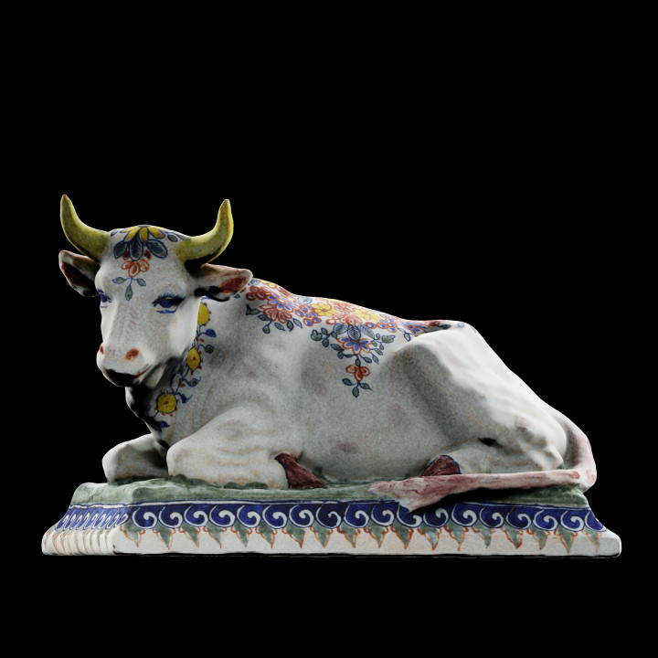 acostado ox guirnalda flores malopolska museos escanear mundo 3dprintable 3dscan texturado 3D print model - Mito3D