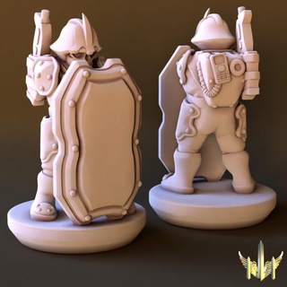 Platz entzeichnen Infanterie Pose 05 verdreifachen Turm Werkstatt Tischplatte Zeichen Kreaturen Sci Fi Universum 40k Armee Epos Rahmen Schild Soldat Krieg Hammer Gewehr scifi Marine 15mm Proxy 3d print model - Mito3D