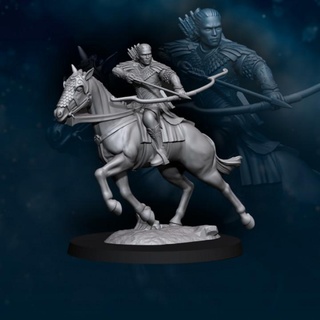 forest prince - mounted davale games Tabletop Characters & Creatures Fantasy Universe elf fantasy wargames miniature 3dprinting 28mm dnd frostgrave tabletopgames humans davalegames 3d print model - Mito3D