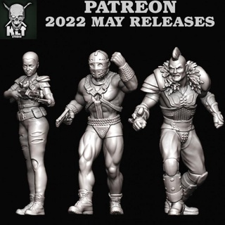 patreon may22 t3 klt studio Tabletop Characters & Creatures Sci-Fi Universe punk rpg max wargame 3d print model - Mito3D