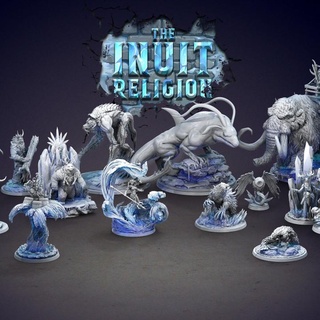 inuit religion clay cyanide miniatures Tabletop Characters & Creatures Fantasy Universe file printable stl model monster wargames wargaming warhammer miniature ice minis wargame iceage pathfinder tabletopgames tabletopgame tabletopgaming bears behemoth claycyanide inuitreligion walrusdog 3d print model - Mito3D