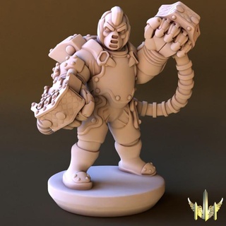 Kader Brecher Pose 01 verdreifachen Turm Werkstatt Tischplatte Zeichen Kreaturen Sci Fi Universum 40k Armee Epos Rahmen Soldat Platz Krieg Hammer Gewehr scifi Stulpe Leistung Handschuh Marine 15mm Proxy entzeichnen 3d print model - Mito3D