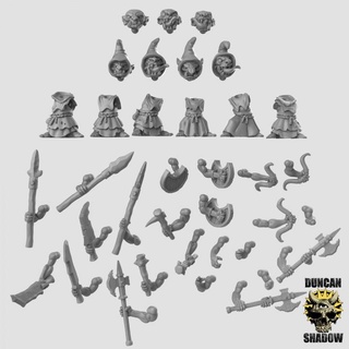 night goblin multipart kit pre supported duncan shadow Tabletop Characters & Creatures Fantasy Universe warhammer dnd kingsofwar ageofsigmar ttrpg 3d print model - Mito3D