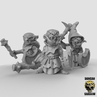 night goblins clubs pre supported duncan shadow Tabletop Characters & Creatures Fantasy Universe goblin warhammer dungeonsanddragons dnd kingsofwar ageofsigmar ttrpg 3d print model - Mito3D