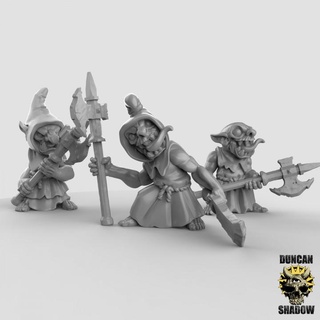 night goblins halberds pre supported duncan shadow Tabletop Characters & Creatures Fantasy Universe goblin warhammer dungeonsanddragons dnd kingsofwar ageofsigmar ttrpg 3d print model - Mito3D