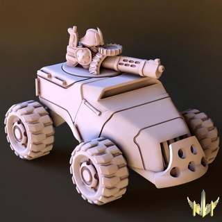 space conscript terrain vehicle atv triple spire workshop Tabletop Characters & Creatures Sci-Fi Universe Vehicles Machines 40k army epic scale soldier war hammer rifle scifi jeep marine 15mm proxy 3d print model - Mito3D