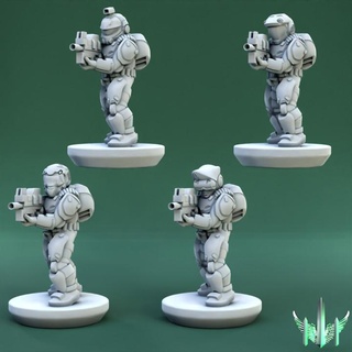 Platz rechtfertigen Pose 01 verdreifachen Turm Werkstatt Tischplatte Zeichen Kreaturen Sci Fi Universum 40k Armee Epos Rahmen Soldat Krieg Hammer Gewehr scifi Marine 15mm Proxy entzeichnen 3d print model - Mito3D