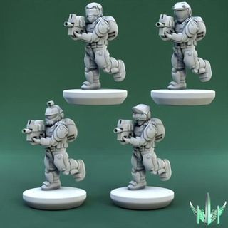 space justificer pose 02 triple spire workshop Tabletop Characters & Creatures Sci-Fi Universe 40k army epic scale soldier war hammer rifle scifi marine 15mm proxy 3d print model - Mito3D