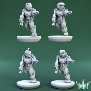 space justificer pose 05 triple spire workshop Tabletop Characters & Creatures Sci-Fi Universe 40k army epic scale soldier war hammer rifle scifi pulse marine 15mm proxy 3d print model - Mito3D