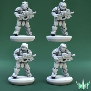 space justificer pose 06 triple spire workshop Tabletop Characters & Creatures Sci-Fi Universe 40k army epic scale soldier war hammer rifle scifi pulse marine 15mm proxy pulse15mm 3d print model - Mito3D