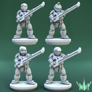 space justificer pose 07 triple spire workshop Tabletop Characters & Creatures Sci-Fi Universe 40k army chain epic scale soldier sword war hammer rifle laser scifi power pulse marine melee 15mm proxy 3d print model - Mito3D