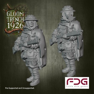 28mm british empire riflemen - gloom trench 1926 fickle dice games Tabletop Characters & Creatures Historical Universe 40k horror warhammer40k warhammer40000 grimdark gt1926 gloomtrench1926 3d print model - Mito3D