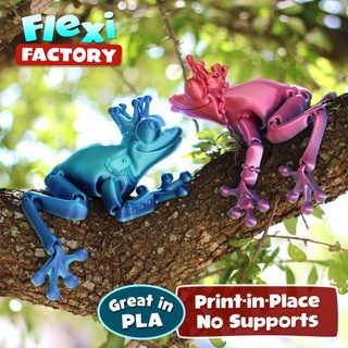 flexi print-in-place frog prince princess factory Toys & Games stl toy daniel posable tale printinplace fidget fairy dan sopala 3d print model - Mito3D
