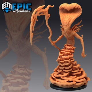 fungus king mushroom lord forest & swamp guardian epic-miniatures fantasy giant medieval monster queen rpg tree warhammer sla enemy tabletop dungeon dnd pathfinder fungi treant npc pre-supported supported pre infested 3d print model - Mito3D