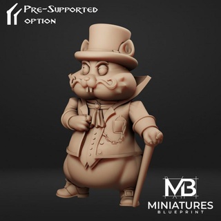 Giorgio ranuncolo miniature planimetria tavolo personaggi creature fantasia universo 5 animale bestia Drago divertente uomo mostro Pokemon compagno nobile aristocratico prigione criceto dnd talbetop trpg 3d print model - Mito3D