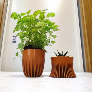 parametrical plant pot kevin thomas Home & Garden Homeware Vases, pots and planters design garden green parametric customizable plants grow fusion360 3d print model - Mito3D
