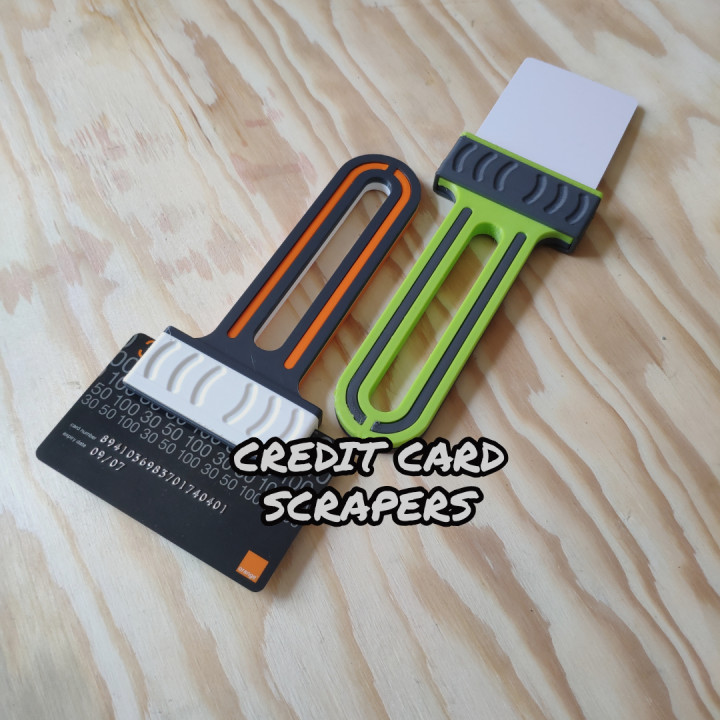 credit card scraper kevin thomas  Spare Parts DIY / Gardening Tools card cleaning tool recycling resin creditcard spatula scraper vat  3D print model - Mito3D