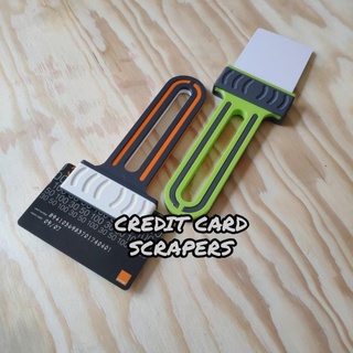 credit card scraper kevin thomas Spare Parts DIY / Gardening Tools cleaning tool recycling resin creditcard spatula vat 3d print model - Mito3D