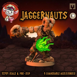 orc jaggernaut hornhead heykeltıraş masaüstü karakterler yaratıklar fantezi Evren ork savaş Warcraft vay oyunu dnd 32mm çılgın juggernaut 3d print model - Mito3D