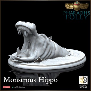 hippopotamus - pharaohs folly gadgetworks Toys & Games Animal Creature Figures Tabletop Characters Creatures africa animal beast egyptian hippo pharaoh nile 3d print model - Mito3D