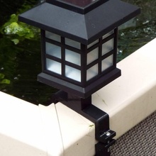 l'affinité piscine solaire lampe support jardin solarlight blagdonaffinitypool lampbracket nightpondlight 3d print model - Mito3D