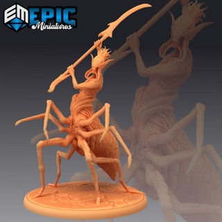 drider abomination spear dark elf spider warrior huge cave arachnid epic-miniatures beetle bug fantasy giant insect medieval monster rpg warhammer sla hercules enemy tabletop dungeon jungle dnd pathfinder drow npc pre-supported supported pre 3d print model - Mito3D