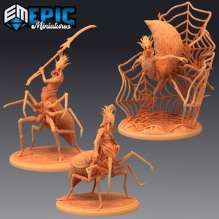 drider abomination set dark elf spider encounter huge cave arachnid epic-miniatures fantasy giant insect medieval monster rpg warhammer sla hercules enemy tabletop dungeon jungle dnd pathfinder drow npc pre-supported supported pre 3d print model - Mito3D