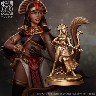 aspis archers - 32mm scale labyrinth models Tabletop Characters & Creatures Fantasy Universe archer dungeons egyptian fantasy hero mythology rpg wargaming warhammer character miniature boardgame tabletop wargame patreon d&d 3d print model - Mito3D