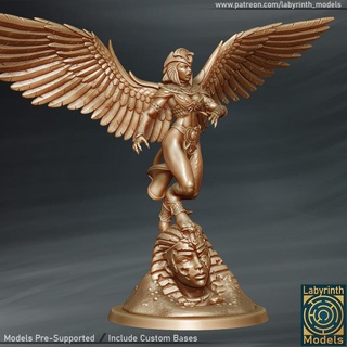 sphinx kit - 32mm scale labyrinth models Tabletop Characters & Creatures Fantasy Universe creature dungeons egyptian fantasy hero mythology rpg wargaming warhammer character miniature boardgame tabletop wargame patreon d&d sorceress 3d print model - Mito3D