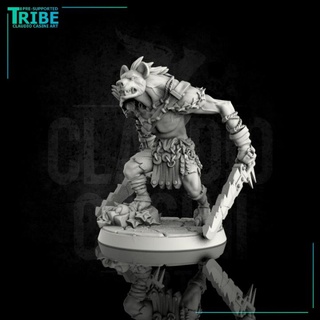 0086 maschio gnoll spade Claudio casini arte tavolo personaggi creature fantasia universo guerriero 3d print model - Mito3D
