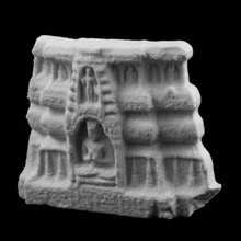 fragment votive chaitya pedestal hermitage museum st petersburg scan 3d print model - Mito3D