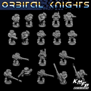 Orbital Ritter kit7 Aufklärung 6 8mm kmfp Designs Tischplatte Zeichen Kreaturen Sci Fi Universum 40k Epos Platz Star Krieg Marine 6mm 3d print model - Mito3D