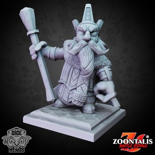 dark dwarf king pre-supported included dice heads Tabletop Characters & Creatures Fantasy Universe d&d dnd duergar presupported darkdwarfking 3d print model - Mito3D