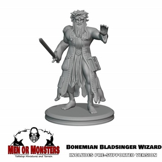 bohemian bladesinger wizard dale seaton Tabletop Characters & Creatures Fantasy Universe 3d print model - Mito3D