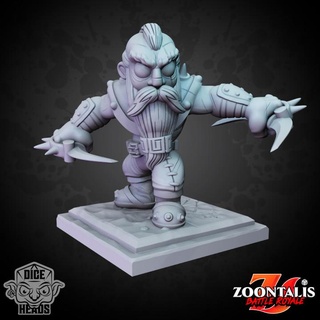 dark dwarf rogue pre-supported included dice heads Tabletop Characters & Creatures Fantasy Universe d&d dnd duergar presupported darkdwarfrogue 3d print model - Mito3D