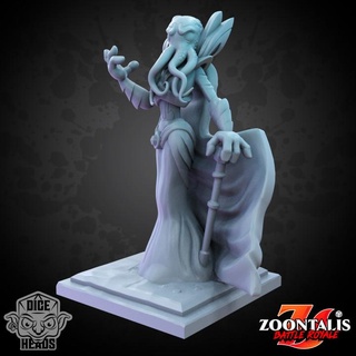 mindslayer female pre-supported included dice heads Tabletop Characters & Creatures Fantasy Universe d&d dnd presupported 3d print model - Mito3D