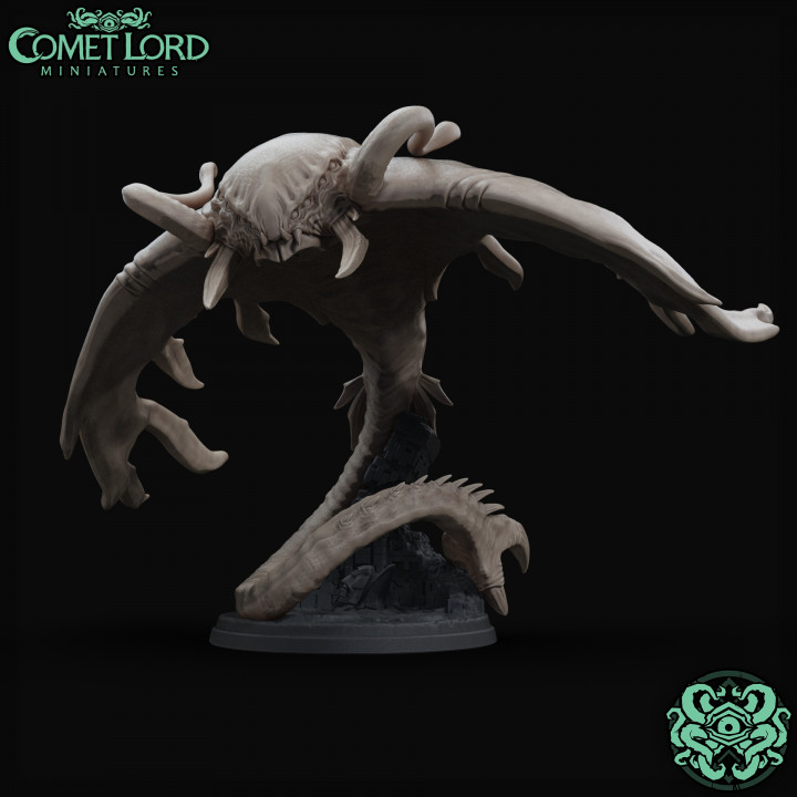 greater aether ray comet lord miniatures Tabletop Characters & Creatures Fantasy Universe alien creature dragons dungeons monster water sting aquatic dnd spelljammer gargantuan planescape manta 3D print model - Mito3D