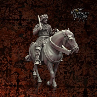 king sancho iv navarra reconquer designs Tabletop Characters & Creatures Historical Universe historical knight rpg warhammer spain cavalry 28mm 15mm crusades theninthage oathmark crusaders reconquista knigsofwar 3d print model - Mito3D
