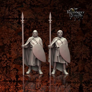 cristiano guardias reconquistar diseños mesa caracteres criaturas histórico universo medieval rpg dnd caballeros cruzadas reconquista 3d print model - Mito3D