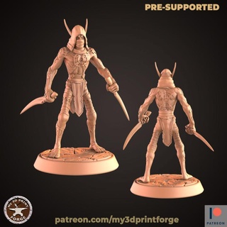 anoitecer duende rebelde punhais my3dprintforge tampo mesa personagens criaturas fantasia universo modelo impressão miniatura resina elfos Vampiro dnd pre supported 3d print model - Mito3D