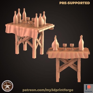 vigne marchande table my3dprintforge 3D imprimable terrain fantaisie verre accessoires miniature dnd 3d print model - Mito3D