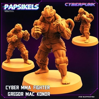 cyber mma combattente gregor Mac conor papsikels miniature tavolo personaggi creature Sci Fi universo cibernetica 3d print model - Mito3D