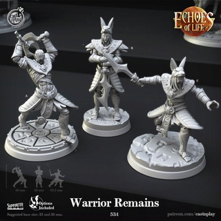 warrior remains pre-supported cast n play Tabletop Characters & Creatures Fantasy Universe mummy life egipt castnplay presupported echoes 3d print model - Mito3D