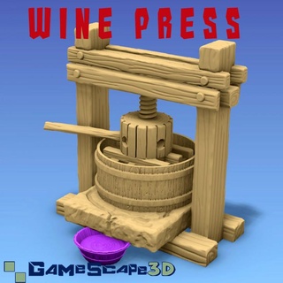 vin presse gamescape3d l'alcool bar moine barman gibier vignoble viticulture 3d print model - Mito3D