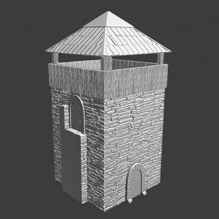 medieval modular castle system - wall tower wooden protection northern crusades miniatures Tabletop Characters & Creatures Historical Universe 3D Printable Terrain model terrain wargaming roof 28mm scenery baltic crusader 3d print model - Mito3D