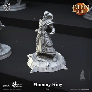 Mumie König pre supported Besetzung abspielen Sand Pharao Leben unterstützt Pharaon egipt Mumien vorausgesetzt Echos 3d print model - Mito3D