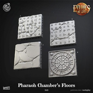 pharaoh chamber's floors pre-supported cast n play fdm modular square tile floor base tiles openlock 25mm castnplay 3d print model - Mito3D