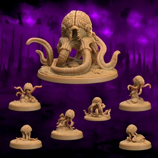 eldritch elder brain hive-mind supported lodge astral plane dragon trappers Tabletop Characters & Creatures Fantasy Universe brains horror dungeonsanddragons cosmichorror d&d dnd psion underdark greatoldone illithid mindflayer aberration hivemind elderbrain qualith eldritchbrain 3d print model - Mito3D