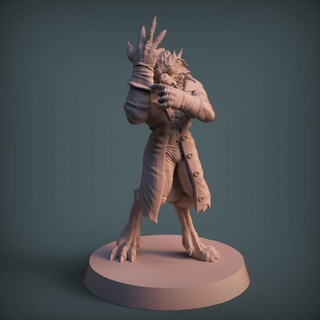 lead scients werewolf imp3dsion  Tabletop Tabletop Characters & Creatures Fantasy Universe Tabletop Tabletop Characters & Creatures creature monster rpg enemy wargame werewolf dnd humanoid hombrelobo scients  3d print model - Mito3D